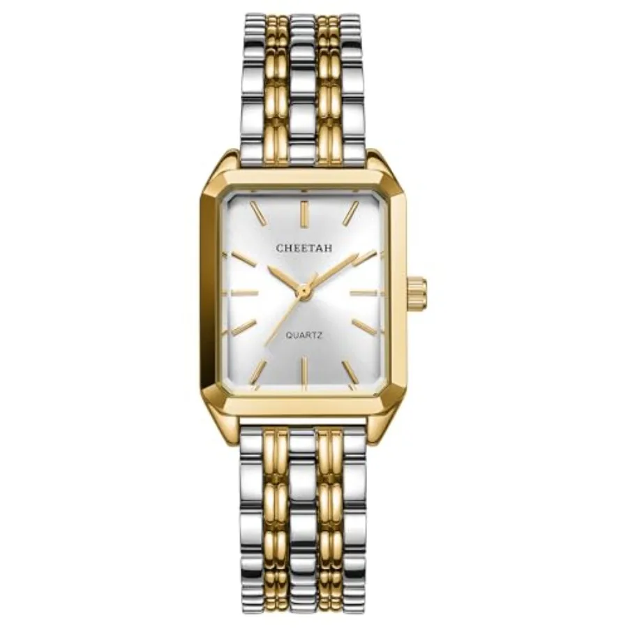 Women's -Tone Dainty Watch, Retro Style Rectangular Case and Stainless Steel Band, Gift for Her
Women's -Tone Dainty Watch, Retro Style Rectangular Case and Stainless Steel Band, Gift for Her