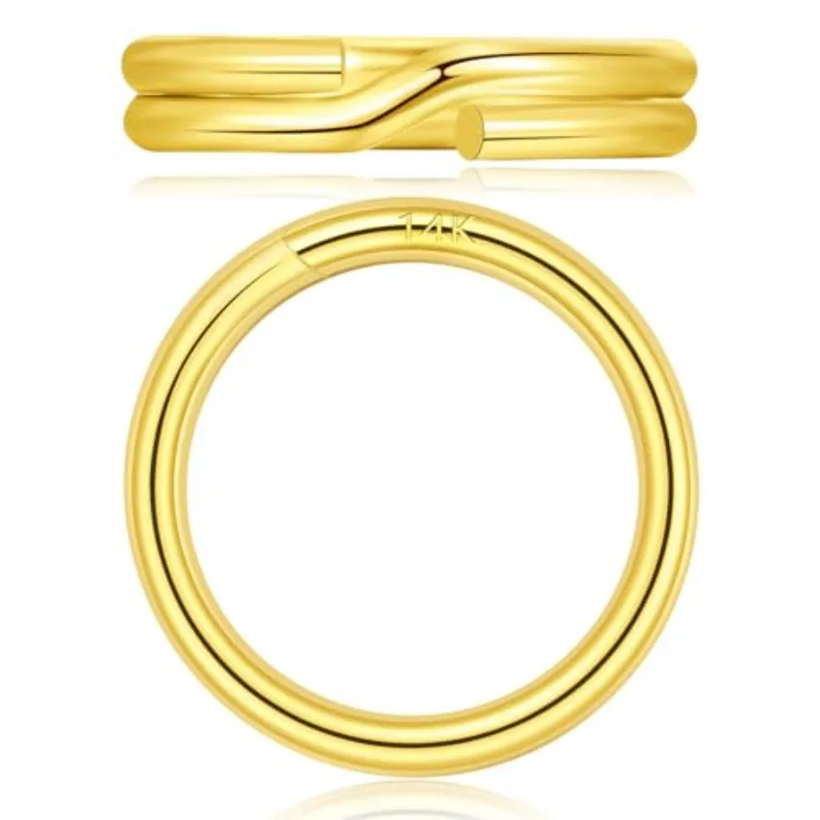 Solid Gold Split Ring OD=7mm ID=5.5mm 0.215 Grams AU585 Round Real Gold Key Ring 585 Jump Ring for Jewelry Making Qty=1
Solid Gold Split Ring OD=7mm ID=5.5mm 0.215 Grams AU585 Round Real Gold Key Ring 585 Jump Ring for Jewelry Making Qty=1