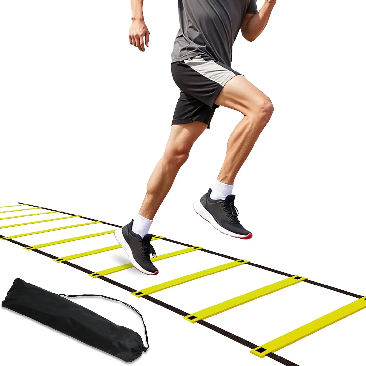Adjustable Agility Speed Ladder 20ft with Carry Bag for Soccer Football Footwork Drills
Adjustable Agility Speed Ladder 20ft with Carry Bag for Soccer Football Footwork Drills