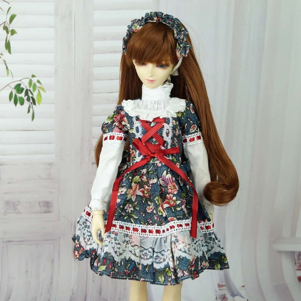 BJD Retro Floral Dress Maid Lace Outfits Clothing For 1/4 1/3 24” Tall Girl MSD SD13 DK DZ AOD DD Doll Wear
BJD Retro Floral Dress Maid Lace Outfits Clothing For 1/4 1/3 24” Tall Girl MSD SD13 DK DZ AOD DD Doll Wear