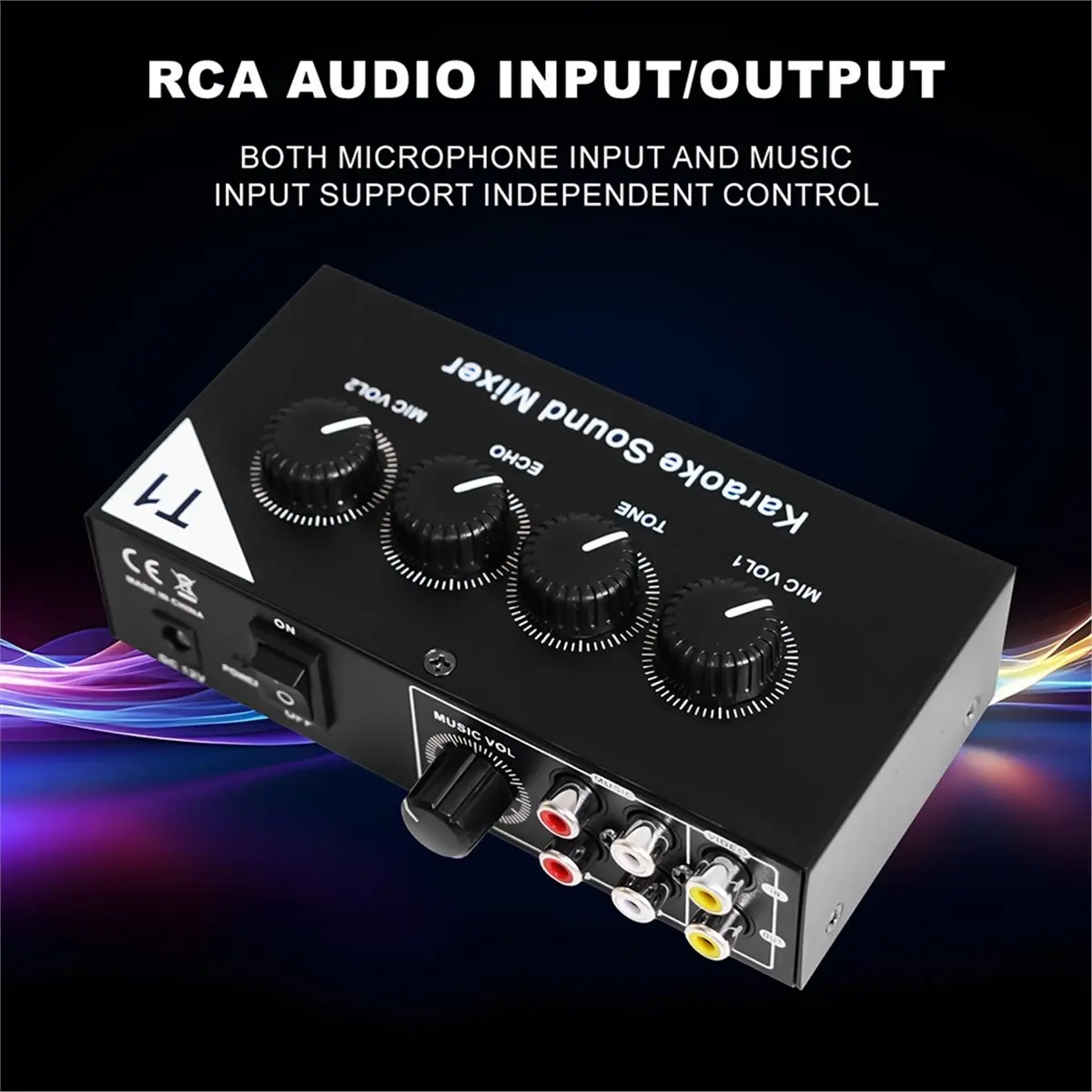 Audio Mixer Amplifier Karaoke Sound Mixer Portable Dual Mic Inputs with Cable Professional Audio System EU Plug
Audio Mixer Amplifier Karaoke Sound Mixer Portable Dual Mic Inputs with Cable Professional Audio System EU Plug