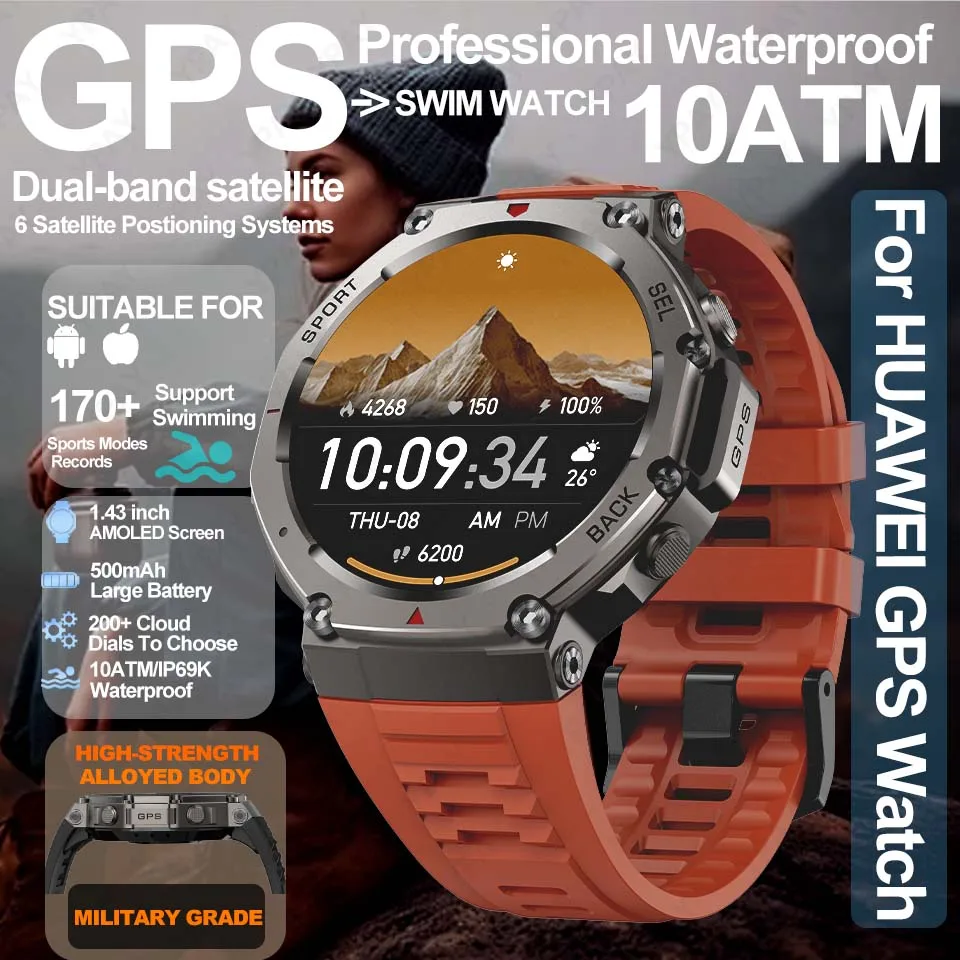 2025 New GPS Smart Watch Bulit-in GPS Compass Altimeter Barometric 10ATM Waterproof 1.43" AMOLED Bluetooth Call Sport Smartwatch
2025 New GPS Smart Watch Bulit-in GPS Compass Altimeter Barometric 10ATM Waterproof 1.43" AMOLED Bluetooth Call Sport Smartwatch
