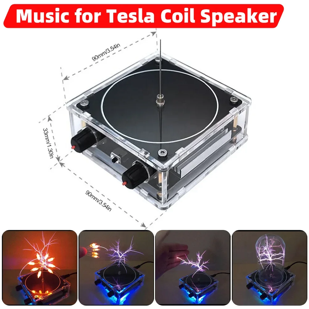 Music for Tesla Coil Speaker Wireless Transmission Arc Generator Multi-Function Bluetooth-Compatible Scientific Experiment Tool
Music for Tesla Coil Speaker Wireless Transmission Arc Generator Multi-Function Bluetooth-Compatible Scientific Experiment Tool