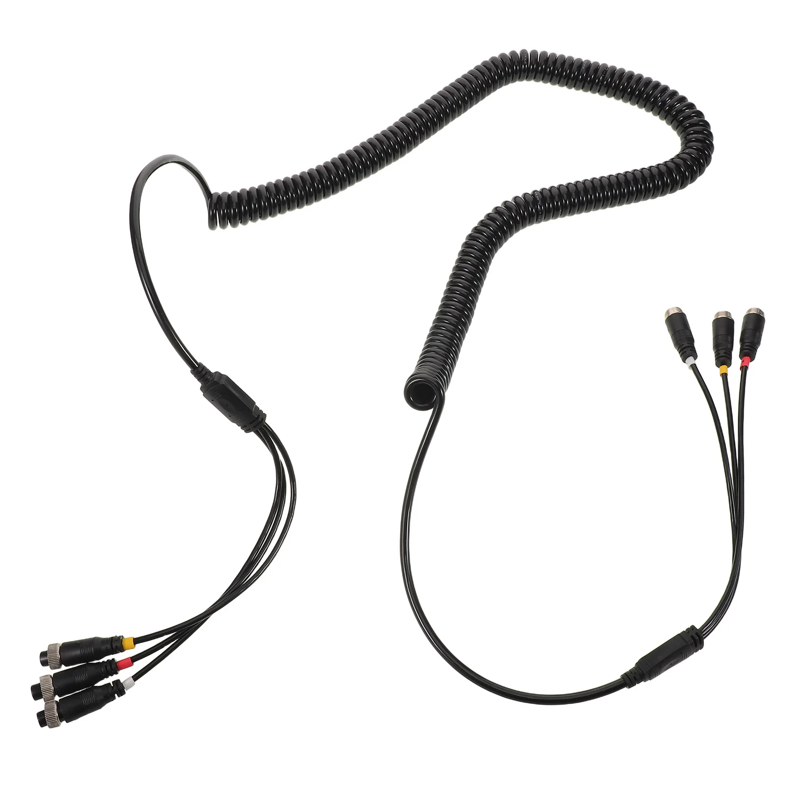 Spring Retractable Rearview Camera Extension Cable Three-to-Three Dvr Cord for Trailer Truck Pickup Backup Signal
Spring Retractable Rearview Camera Extension Cable Three-to-Three Dvr Cord for Trailer Truck Pickup Backup Signal
