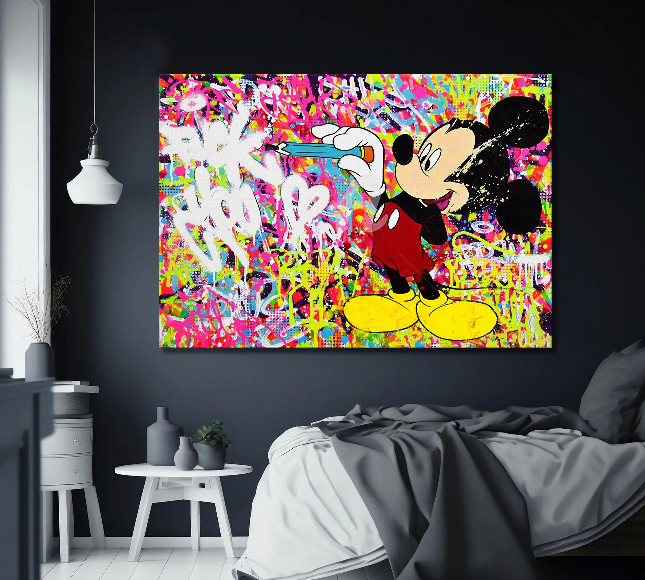 Graffiti Master Mickey Street Art Canvas Print Banksy Style Pop Art Mickey Mouse Poster Cartoon Mickey Mouse Gift Home Decor
Graffiti Master Mickey Street Art Canvas Print Banksy Style Pop Art Mickey Mouse Poster Cartoon Mickey Mouse Gift Home Decor