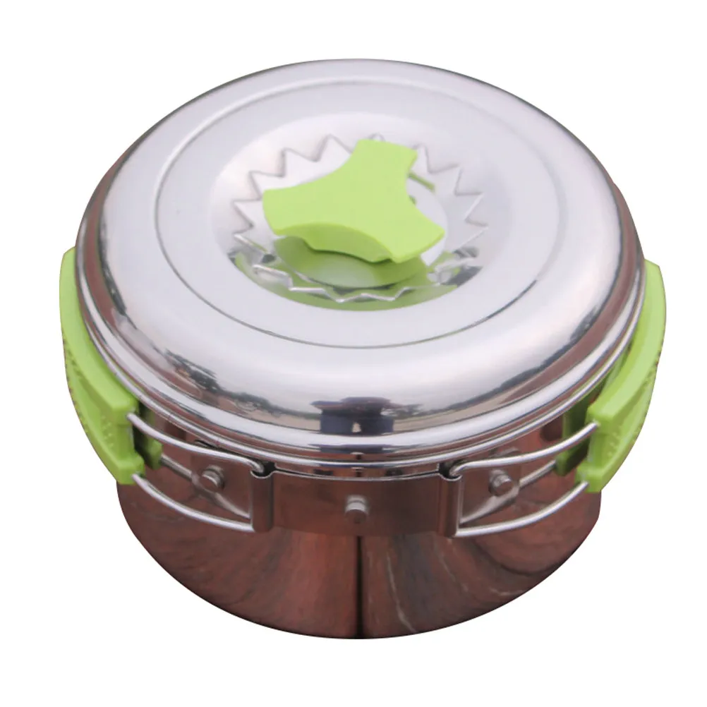 1 шт. походный котелок из нержавеющей стали со складной ручкой, портативная посуда для приготовления пищи на природе, компактный инструмент для кемпинга, снаряжение для походов и пешего туризма
1 шт. походный котелок из нержавеющей стали со складной ручкой, портативная посуда для приготовления пищи на природе, компактный инструмент для кемпинга, снаряжение для походов и пешего туризма