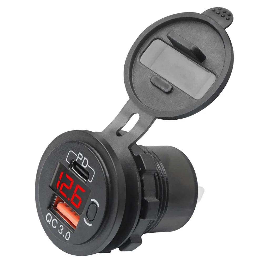 Водонепроницаемая USB-розетка 12-24 В, 48 Вт, разъем PD и USB-порт QC3.0 со стандартным напряжением для автомобилей, грузовиков, гольф-карт, красная
Водонепроницаемая USB-розетка 12-24 В, 48 Вт, разъем PD и USB-порт QC3.0 со стандартным напряжением для автомобилей, грузовиков, гольф-карт, красная