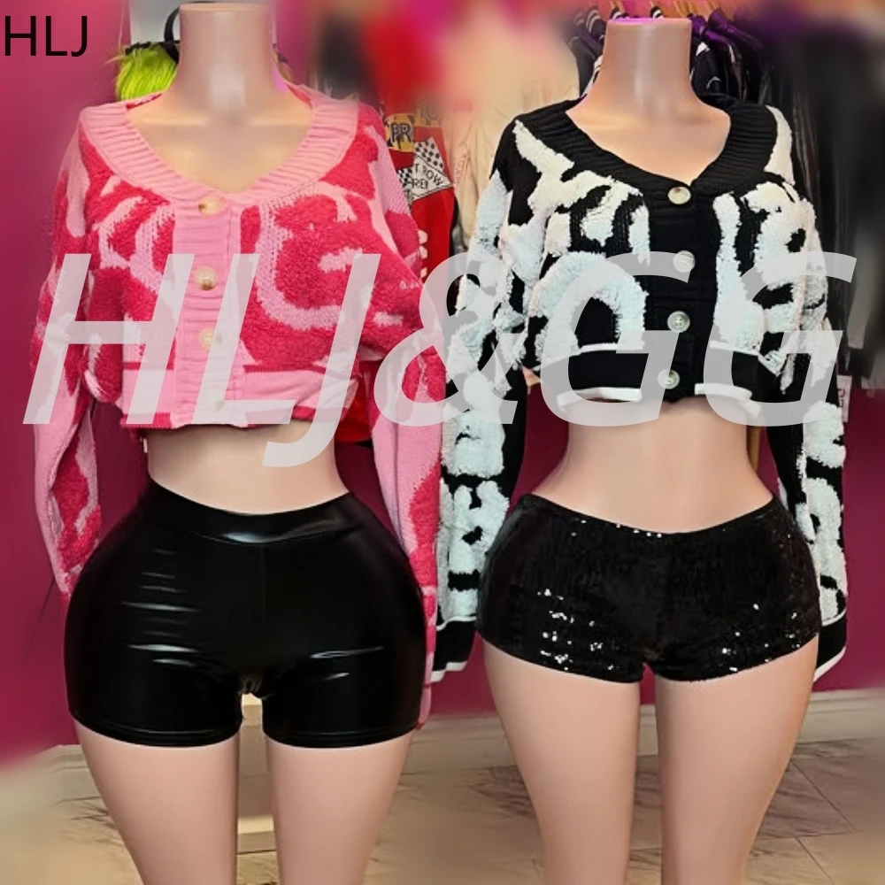 HLJ Fashion Knitting Letter Print Button Cardigan Two Piece Sets Women V Neck Long Sleeve Top + Sequin Shorts Outfits Streetwear
HLJ Fashion Knitting Letter Print Button Cardigan Two Piece Sets Women V Neck Long Sleeve Top + Sequin Shorts Outfits Streetwear