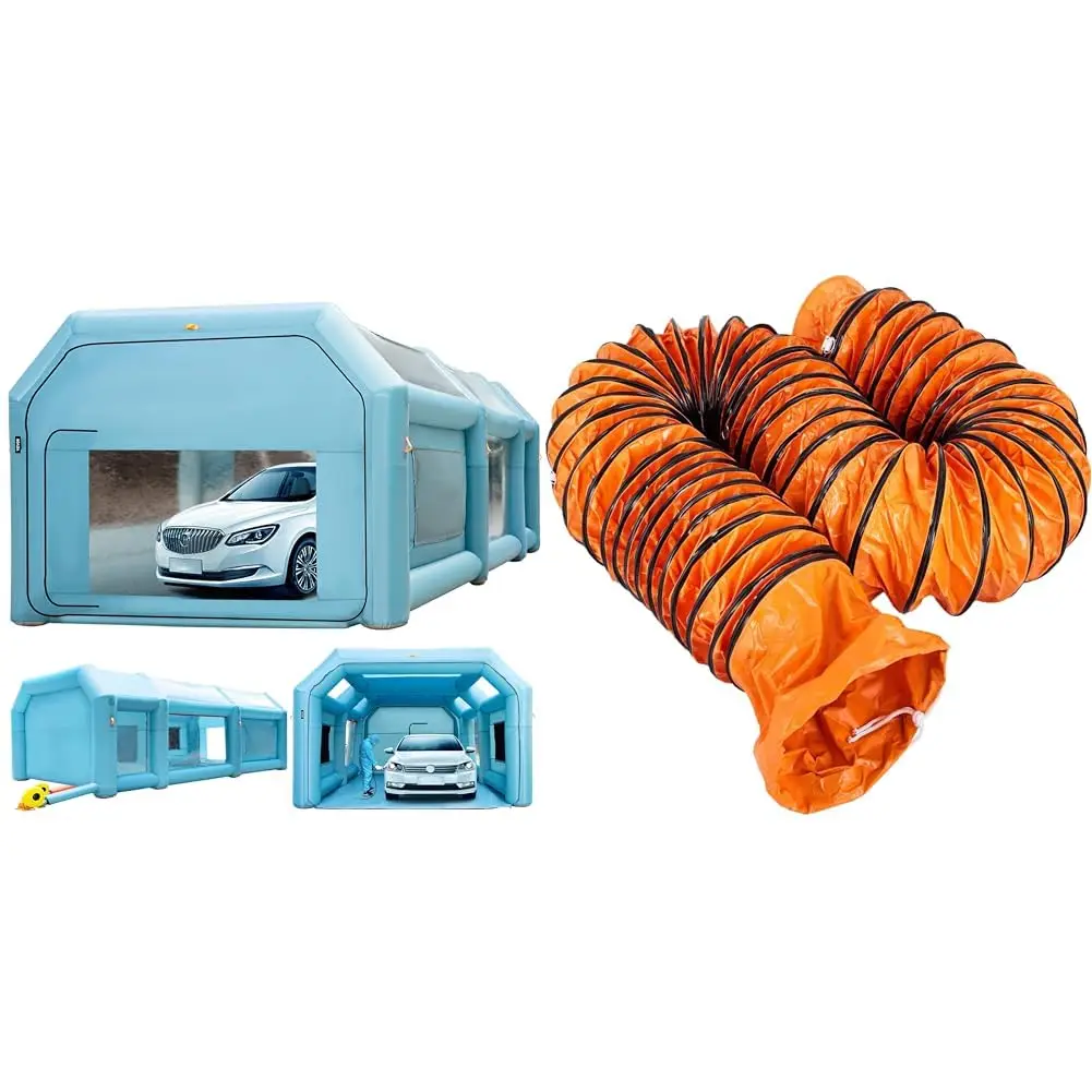 Portable 26x15x10ft Inflatable Paint Booth Tent w/Air Filter System & 2 Blowers Bundle with 25FT 12IN PVC Flexible Duct Hosing
Portable 26x15x10ft Inflatable Paint Booth Tent w/Air Filter System & 2 Blowers Bundle with 25FT 12IN PVC Flexible Duct Hosing