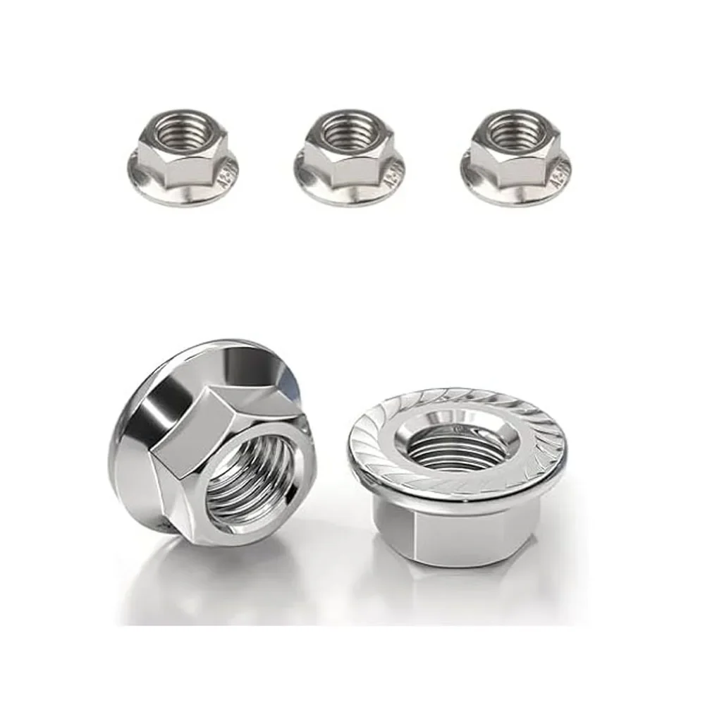 Hex Flange Nuts 5-100Pcs M3-M12 304 Stainless Steel DIN6923 Hexagon Head Serrated Spinlock Flange Nuts
Hex Flange Nuts 5-100Pcs M3-M12 304 Stainless Steel DIN6923 Hexagon Head Serrated Spinlock Flange Nuts