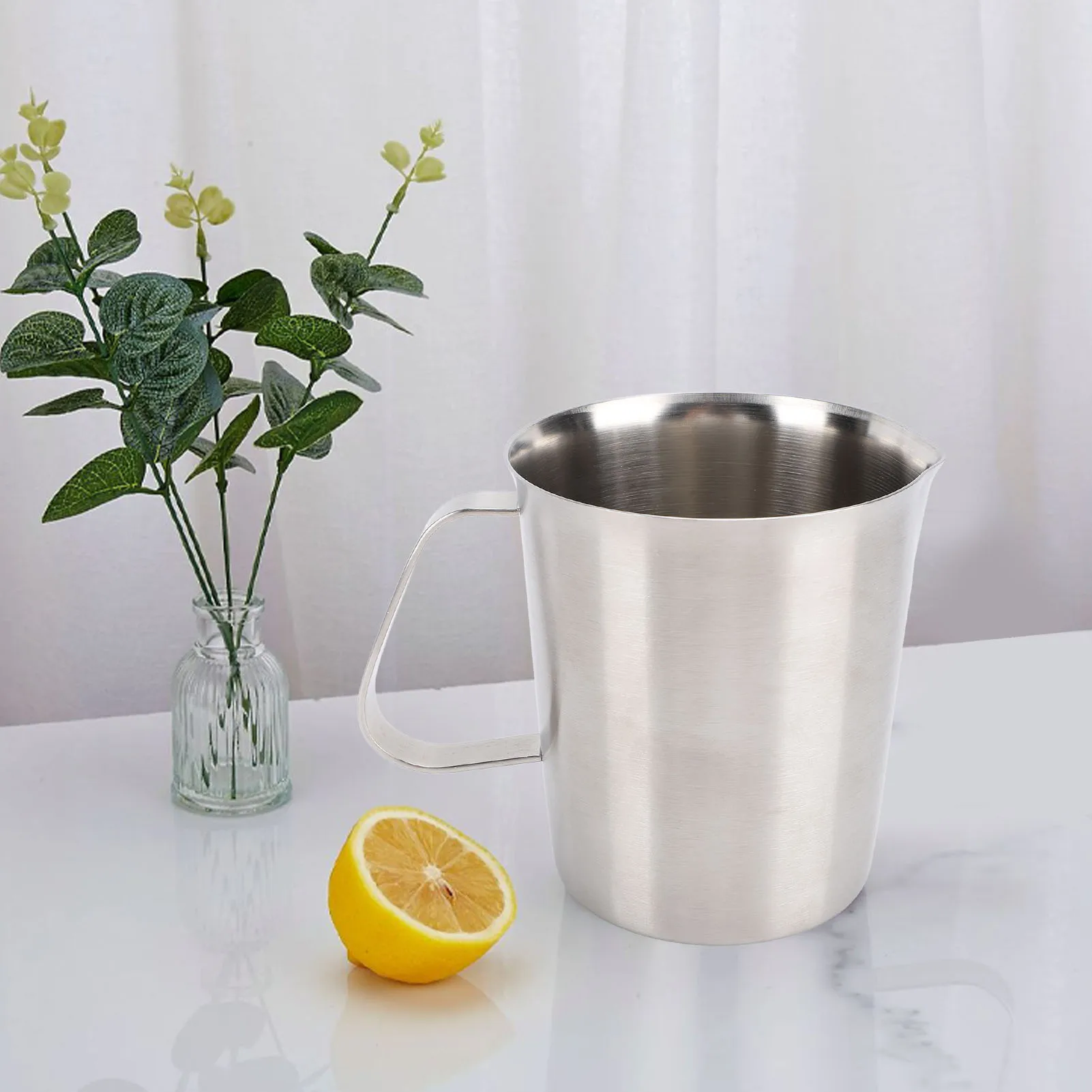 Measuring Cup With Markings Spout 304 Stainless Steel Easy To Clean Milk Frothing Pitcher For Coffee Kitchen
Measuring Cup With Markings Spout 304 Stainless Steel Easy To Clean Milk Frothing Pitcher For Coffee Kitchen