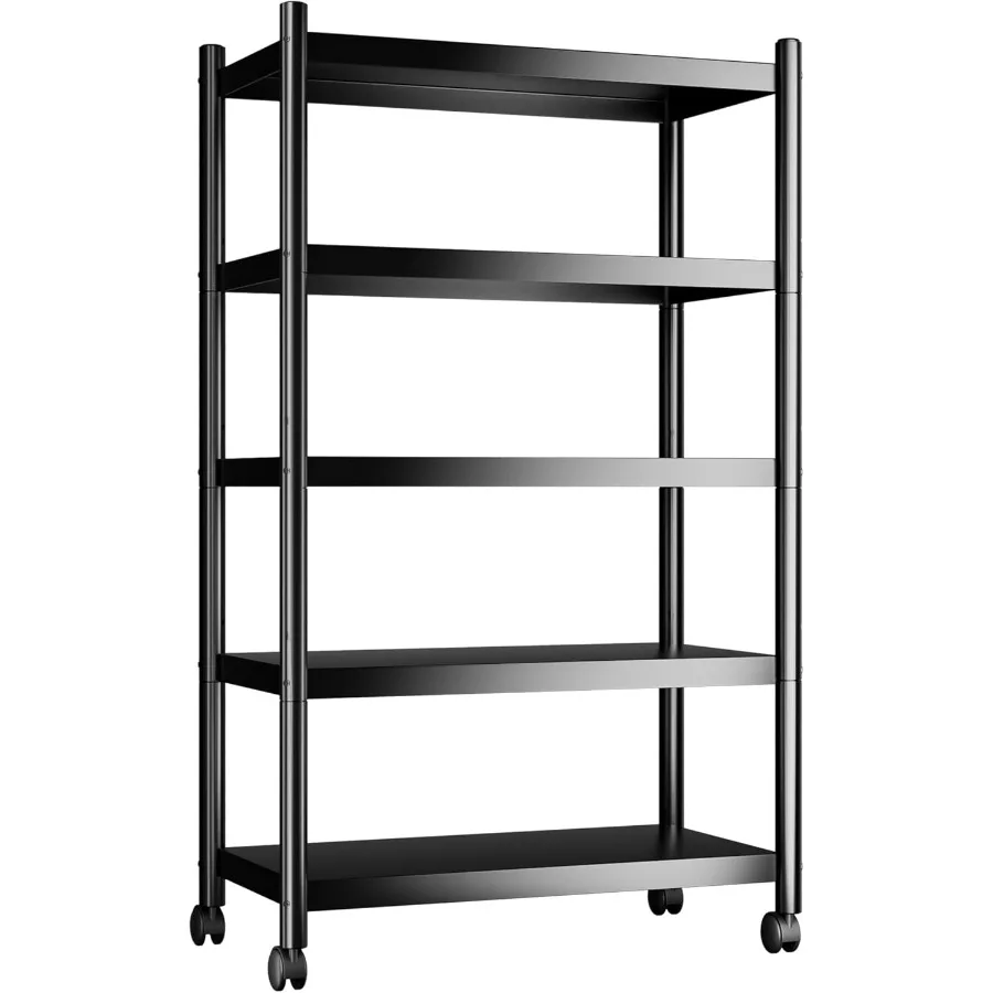 5Shelf Utility Metal Shelving Storage Rack Adjustable Heavy Duty Shelves Standing Units with Wheels for Home Pantry Garage Clos
5Shelf Utility Metal Shelving Storage Rack Adjustable Heavy Duty Shelves Standing Units with Wheels for Home Pantry Garage Clos