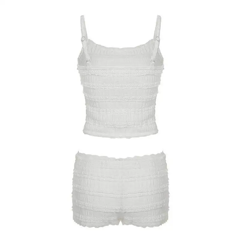 Lace Trim Csole Set Women's Fashion Summer Shorts Outfit Three-Piece Sleeveless Combo for Cross-Border E-Commerce
Lace Trim Csole Set Women's Fashion Summer Shorts Outfit Three-Piece Sleeveless Combo for Cross-Border E-Commerce