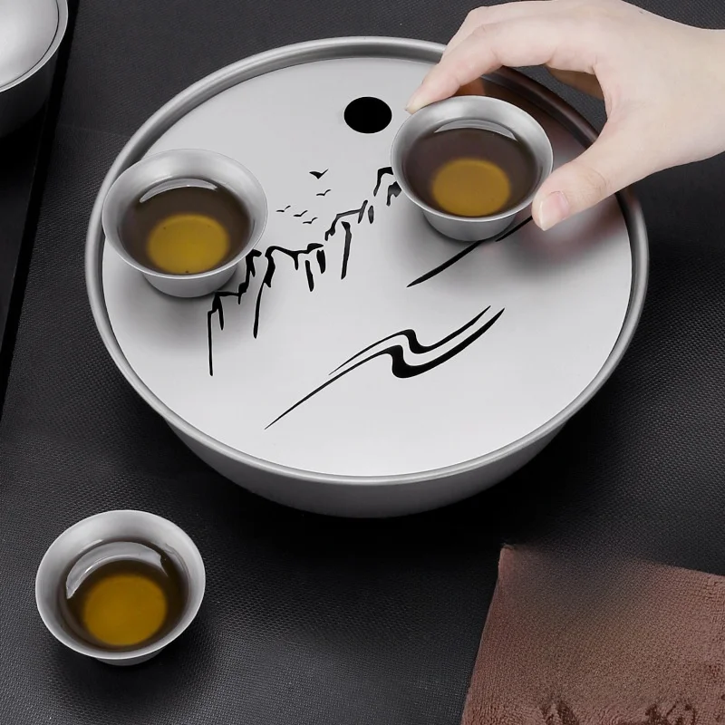 Pure Titanium Tea Tray Water Storage Type Portable Lightweight Large Capacity round Home Use Gongfu Tea Set Mountain Water Basin
Pure Titanium Tea Tray Water Storage Type Portable Lightweight Large Capacity round Home Use Gongfu Tea Set Mountain Water Basin