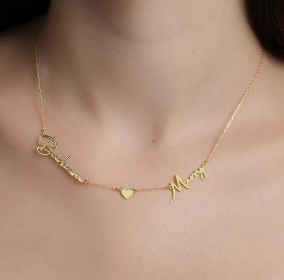Fashion Twins Gift Personalized Customization Stainless Steel Jewelry Name Necklace Gift Baby Party Mother's Day Gift
Fashion Twins Gift Personalized Customization Stainless Steel Jewelry Name Necklace Gift Baby Party Mother's Day Gift