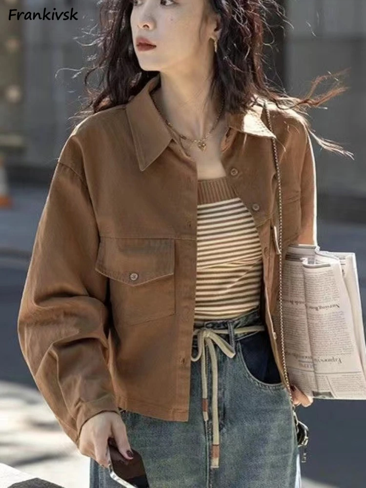 Jackets Women Retro Niche Design Simple Solid All-match Elegant Leisure Spring Trendy Office Lady Streetwear Stylish Outwears
Jackets Women Retro Niche Design Simple Solid All-match Elegant Leisure Spring Trendy Office Lady Streetwear Stylish Outwears