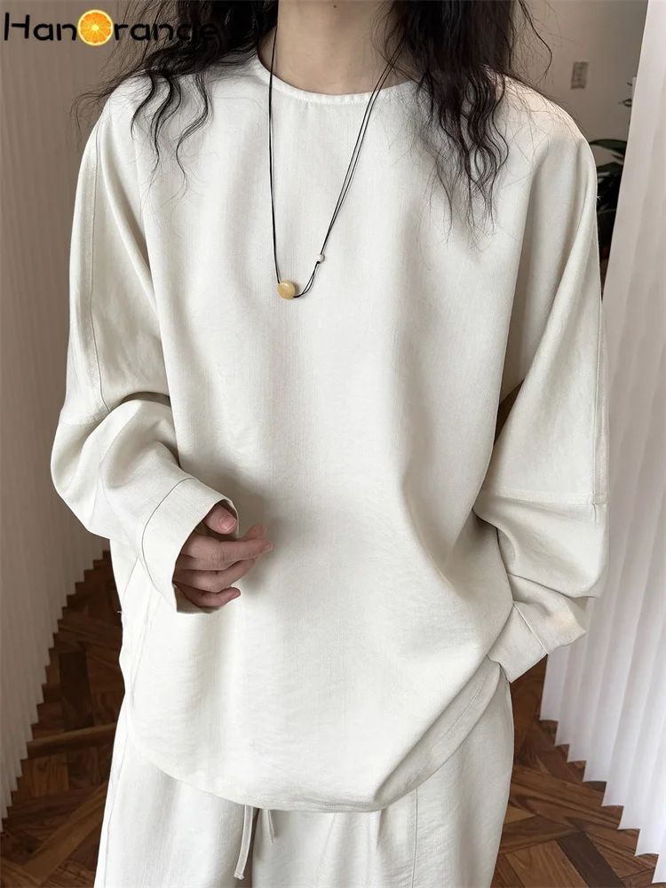 HanOrange 2025 Spring Summer Simple Refreshing O-Neck Air Shaped Blouse Women Sagging Top Linen Color/Denim Blue
HanOrange 2025 Spring Summer Simple Refreshing O-Neck Air Shaped Blouse Women Sagging Top Linen Color/Denim Blue
