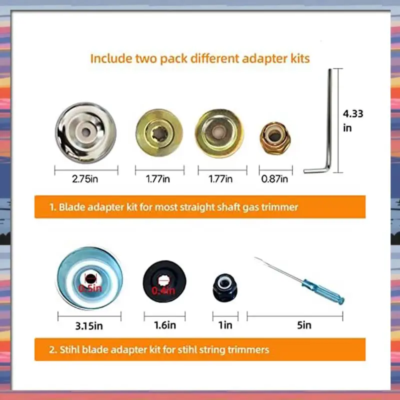 AFBC 2 PCS Rotary Weed Steel Wire Brush, Brush Cutter Trimmer Head Set Silver 6Inch 8Inch For Lawn Mower Tray, Weed Eater,Lawnmo
AFBC 2 PCS Rotary Weed Steel Wire Brush, Brush Cutter Trimmer Head Set Silver 6Inch 8Inch For Lawn Mower Tray, Weed Eater,Lawnmo