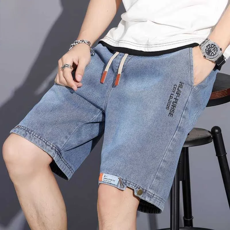 Trendy Brand Men's Jeans orts Straight Leg Lightweight Loose Casual Haome Five-Point Pants Summer Youth Wear
Trendy Brand Men's Jeans orts Straight Leg Lightweight Loose Casual Haome Five-Point Pants Summer Youth Wear