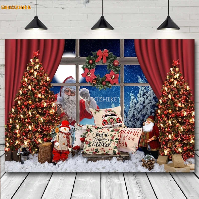 Christmas Photography Backdrops Winter Window Fireplace Xmas Santa Gifts Trees Home Party Decor Portrait Photo Background
Christmas Photography Backdrops Winter Window Fireplace Xmas Santa Gifts Trees Home Party Decor Portrait Photo Background