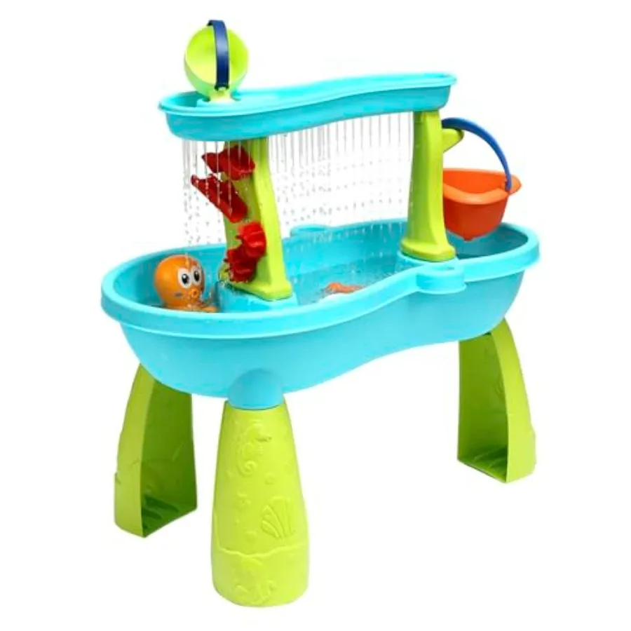 Toddler Sensory Sand and Water 2 Tier Table Indoor Outdoor Summer Beach Toys and Play Table for Backyard Table for 3-5 Year Old
Toddler Sensory Sand and Water 2 Tier Table Indoor Outdoor Summer Beach Toys and Play Table for Backyard Table for 3-5 Year Old