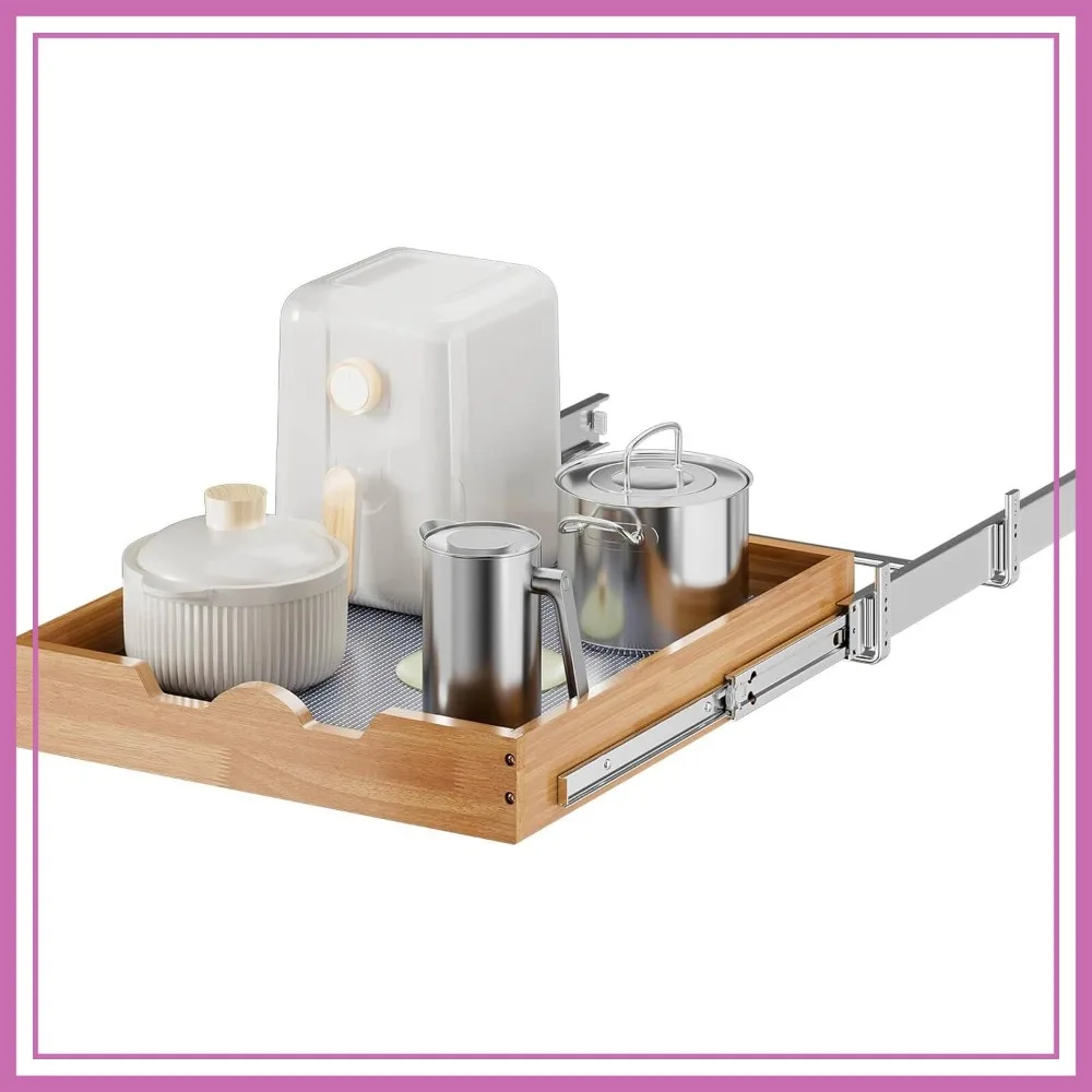 OCG Pull Out Cabinet Organizer 20"W x 21"D, Slide Out Wood Drawer Shelf for Kitchen Pantry Bathroom
OCG Pull Out Cabinet Organizer 20"W x 21"D, Slide Out Wood Drawer Shelf for Kitchen Pantry Bathroom