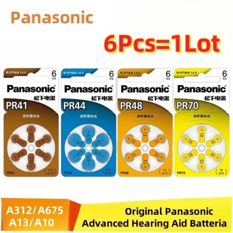 6Pcs Panasonic Original A10/A13/A312/PR41/PR48/PR70/PR536/PR44 Hearing Aid Zinc Air Battery
6Pcs Panasonic Original A10/A13/A312/PR41/PR48/PR70/PR536/PR44 Hearing Aid Zinc Air Battery