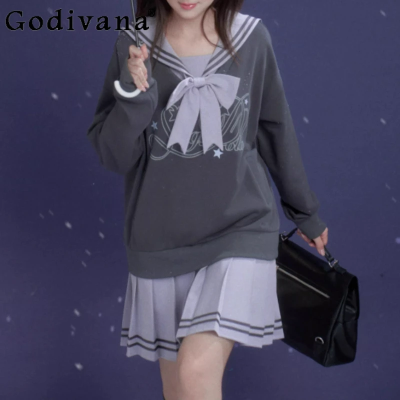 Spring Autumn Sweet Girl Gray Purple College Sailor Collar Fake Two-piece Dress High Waist Age Reduction Long Sleeve Dresses
Spring Autumn Sweet Girl Gray Purple College Sailor Collar Fake Two-piece Dress High Waist Age Reduction Long Sleeve Dresses
