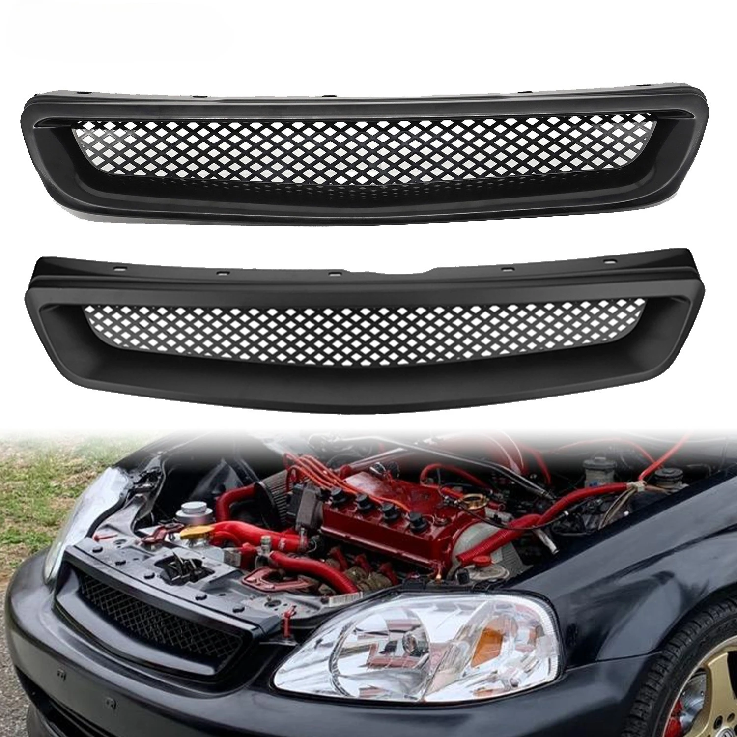 For Honda Civic 1996-2003 Front Bumper Grille Upper Intake Grill Radiator Grill Replacement Exterior Modified Auto Accessories
For Honda Civic 1996-2003 Front Bumper Grille Upper Intake Grill Radiator Grill Replacement Exterior Modified Auto Accessories