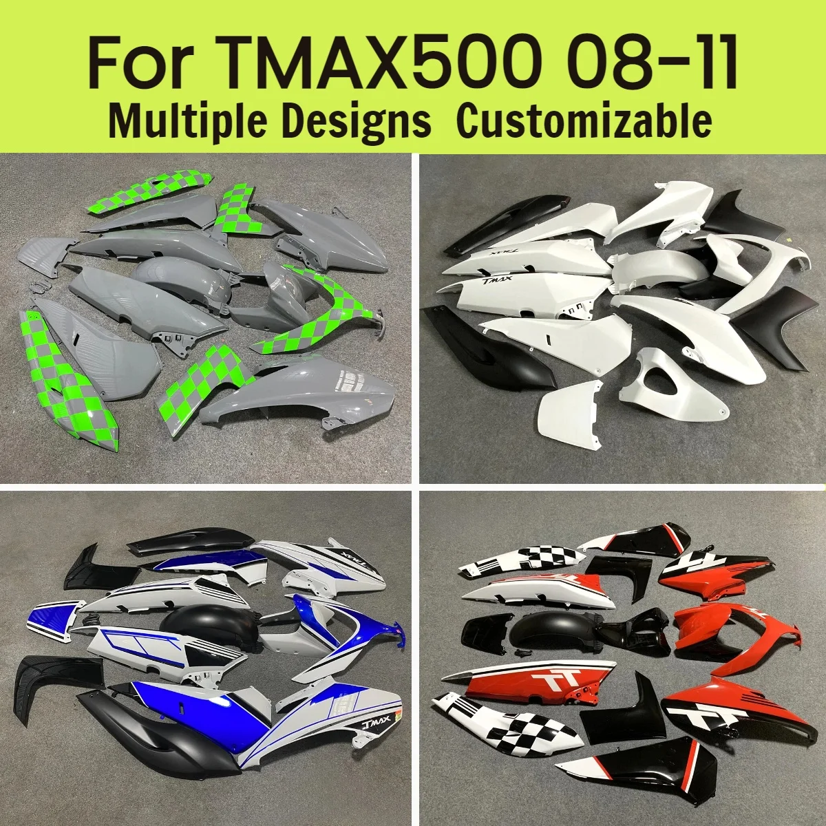 Комплект пластиковых обтекателей для мотоцикла Yamaha T-MAX500 2008-2011, пластиковый обвес TMAX500 08-11
Комплект пластиковых обтекателей для мотоцикла Yamaha T-MAX500 2008-2011, пластиковый обвес TMAX500 08-11