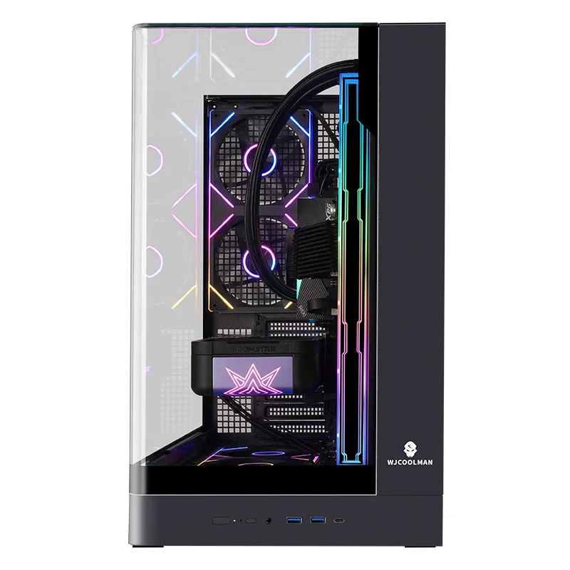 Computer sea view room host chassis desktop panoramic side through e-sports water cooling game chassis
Computer sea view room host chassis desktop panoramic side through e-sports water cooling game chassis