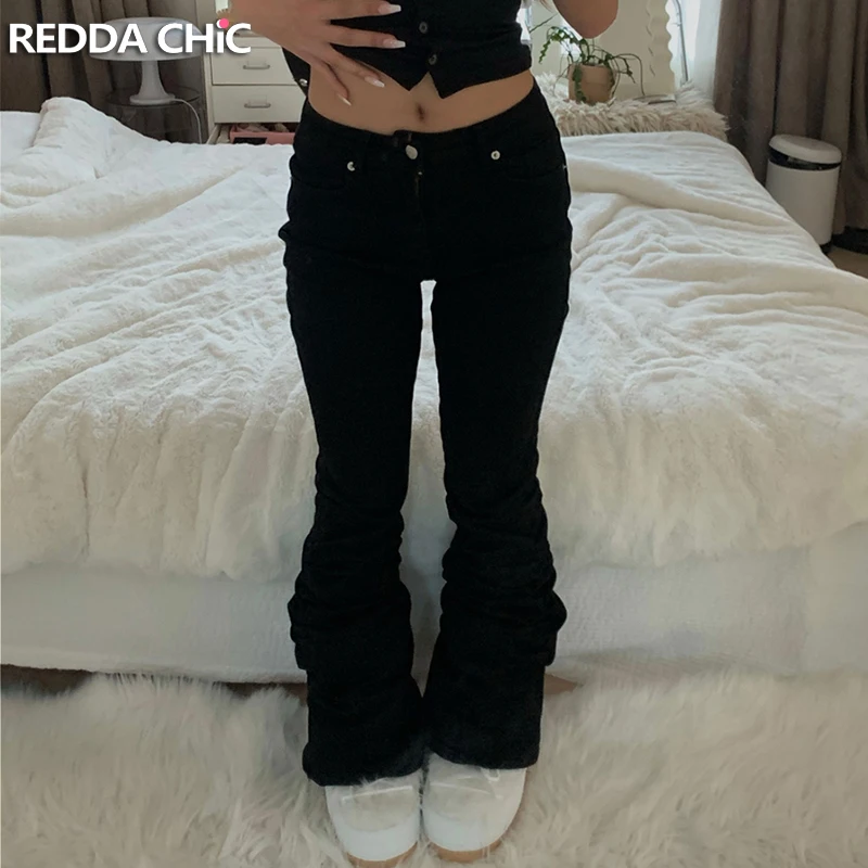 Винтажные Эластичные Обтягивающие Брюки ReddaChic с высокой талией, в стиле ретро, однотонные черные брюки-ботинки, повседневная одежда
Винтажные Эластичные Обтягивающие Брюки ReddaChic с высокой талией, в стиле ретро, однотонные черные брюки-ботинки, повседневная одежда