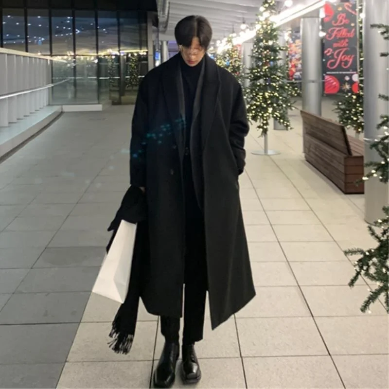 Korean Sle Versatile Mid-Length Men's Autumn Winter Thiened Woolen Coat Loose Fit Faionable Over-Knee Briti Sle Win...
Korean Sle Versatile Mid-Length Men's Autumn Winter Thiened Woolen Coat Loose Fit Faionable Over-Knee Briti Sle Win...