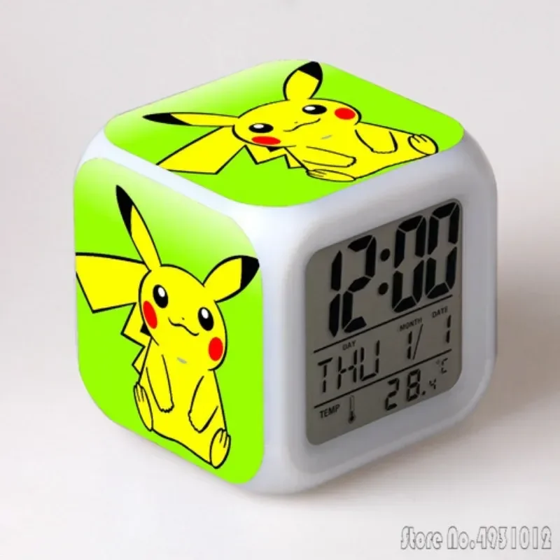 Anime Pokémon Pikachu lightning Alarm Clock Creative Student 8x8x8cm LED Cube with Colorful Light Display Time Week Month
Anime Pokémon Pikachu lightning Alarm Clock Creative Student 8x8x8cm LED Cube with Colorful Light Display Time Week Month