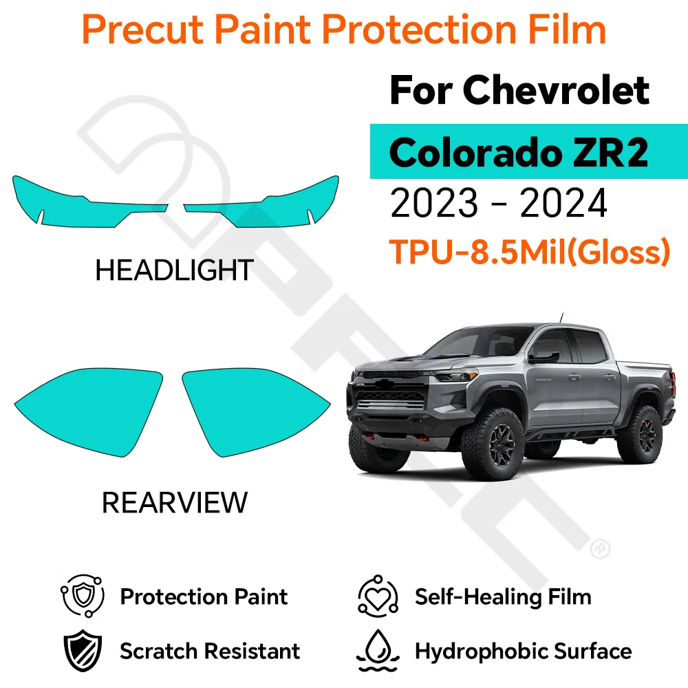 For Chevrolet Colorado ZR2 2023-2024 Precut 8.5mil Clear Bra Anti-Scratch Protection Film TPU PFF Headlights Mirrors Wrap Film
For Chevrolet Colorado ZR2 2023-2024 Precut 8.5mil Clear Bra Anti-Scratch Protection Film TPU PFF Headlights Mirrors Wrap Film