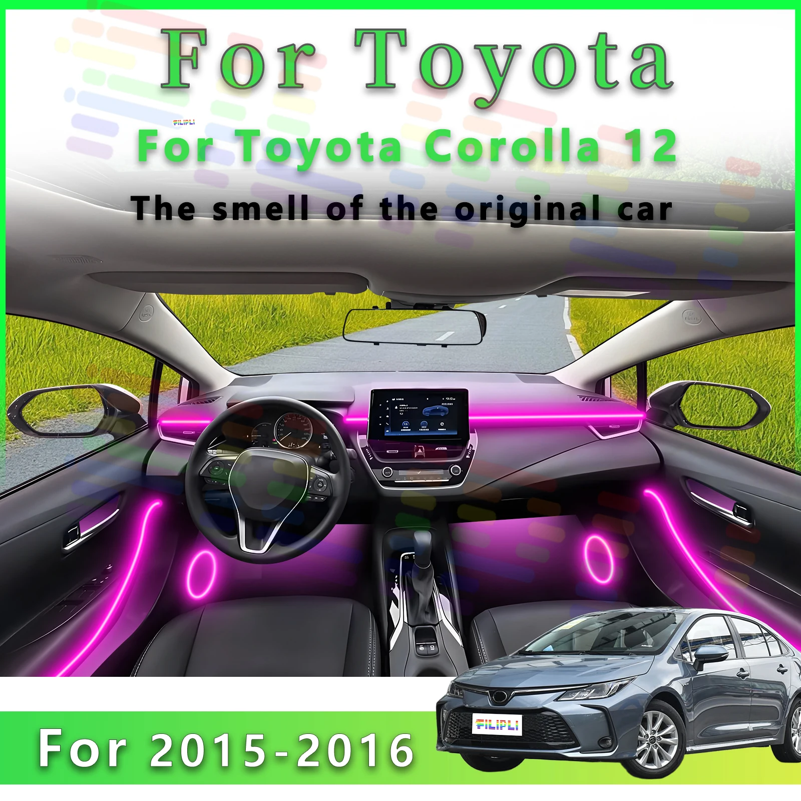 FILIPLI For Toyota Corolla 12 Interior LED Light Strip with Multiple Modes for Enhanced Driving Enjoyment and Environment Lighti
FILIPLI For Toyota Corolla 12 Interior LED Light Strip with Multiple Modes for Enhanced Driving Enjoyment and Environment Lighti