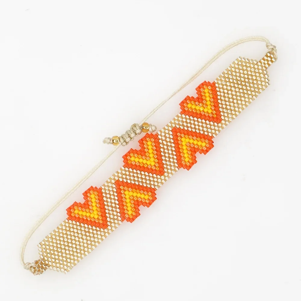 Rice bead bracelet Creativity Heart Pattern Gradient color Bohemia Adjustable Female Fashion Simple Beaded bracelet
Rice bead bracelet Creativity Heart Pattern Gradient color Bohemia Adjustable Female Fashion Simple Beaded bracelet