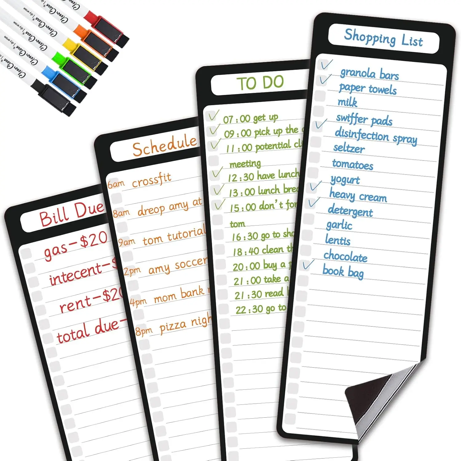 Magnetic Fridge List Board 4x12in with 6 Markers - Multifunctional To-Do & Grocery List
Magnetic Fridge List Board 4x12in with 6 Markers - Multifunctional To-Do & Grocery List