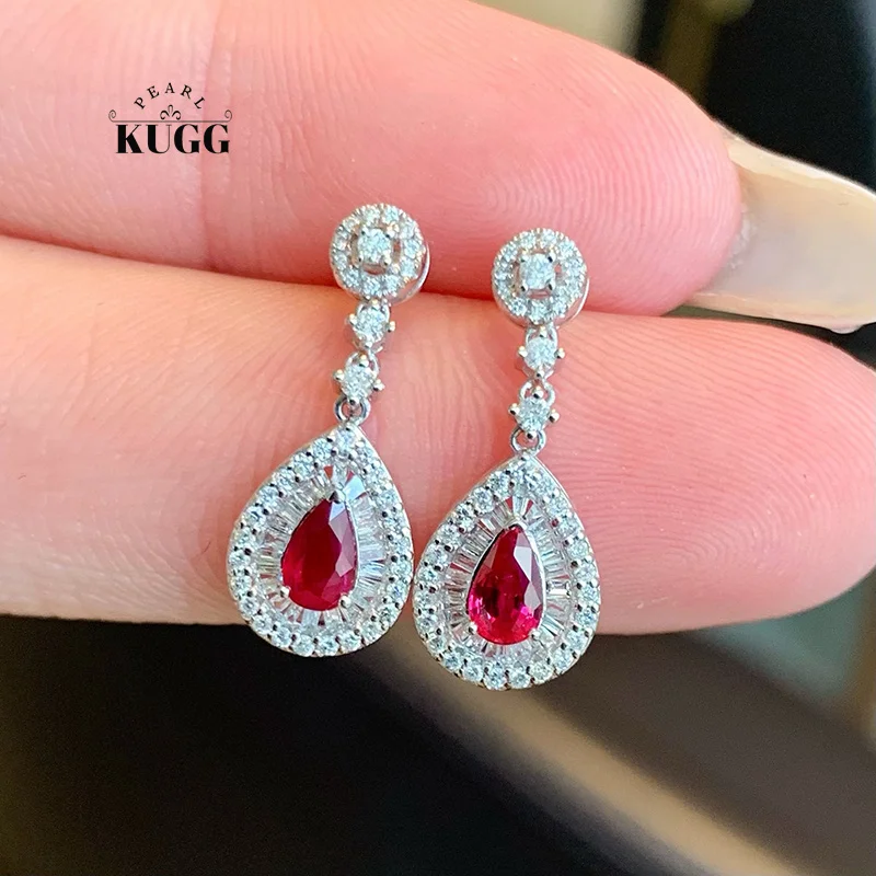 KUGG серьги из 100% белого золота 18 карат, элегантные серьги в форме капли воды, роскошные серьги с бриллиантами и натуральным рубином для женщин, ювелирные изделия для вечеринок
KUGG серьги из 100% белого золота 18 карат, элегантные серьги в форме капли воды, роскошные серьги с бриллиантами и натуральным рубином для женщин, ювелирные изделия для вечеринок