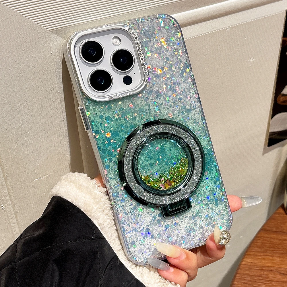 Luxury Diamond Bling Glitter Phone Case For iPhone 16 15 14 13 12 11 Pro Max Quicksand Ring Holder Shockproof Rhinestones Cover
Luxury Diamond Bling Glitter Phone Case For iPhone 16 15 14 13 12 11 Pro Max Quicksand Ring Holder Shockproof Rhinestones Cover