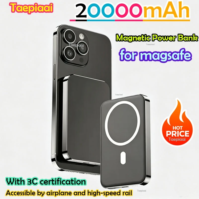 Taepiaa Qi2 Magnetic Power Bank 20000mah 20W Wireless Charging 22.5W Wired Charge Qi2-Certified for IPhone 16 15 14 13 Pro Max
Taepiaa Qi2 Magnetic Power Bank 20000mah 20W Wireless Charging 22.5W Wired Charge Qi2-Certified for IPhone 16 15 14 13 Pro Max