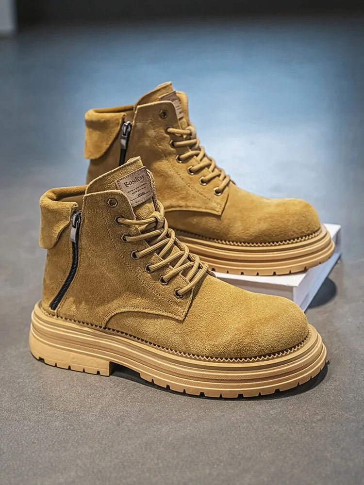 High-Top Men's Boots Spring Autumn Faion Workwear oes Briti Sle round Toe Breathable Comfortable Rubber Sole
High-Top Men's Boots Spring Autumn Faion Workwear oes Briti Sle round Toe Breathable Comfortable Rubber Sole