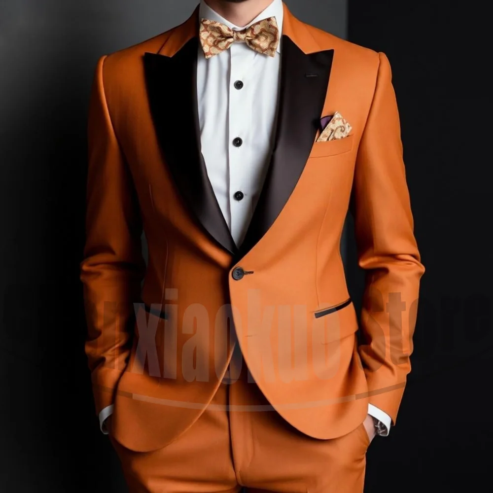 Мужской костюм с пиковыми лацканами, однобортный модный деловой костюм для свадебной вечеринки, выпускного вечера, индивидуальный мужской смокинг из двух предметов
Мужской костюм с пиковыми лацканами, однобортный модный деловой костюм для свадебной вечеринки, выпускного вечера, индивидуальный мужской смокинг из двух предметов