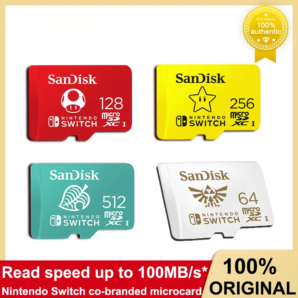 Карта памяти SanDisk micro SD U3 A2 V30 с лицензией для консоли Nintendo-Switch, высокоскоростная транс-флеш-карта, микроигровая карта
Карта памяти SanDisk micro SD U3 A2 V30 с лицензией для консоли Nintendo-Switch, высокоскоростная транс-флеш-карта, микроигровая карта