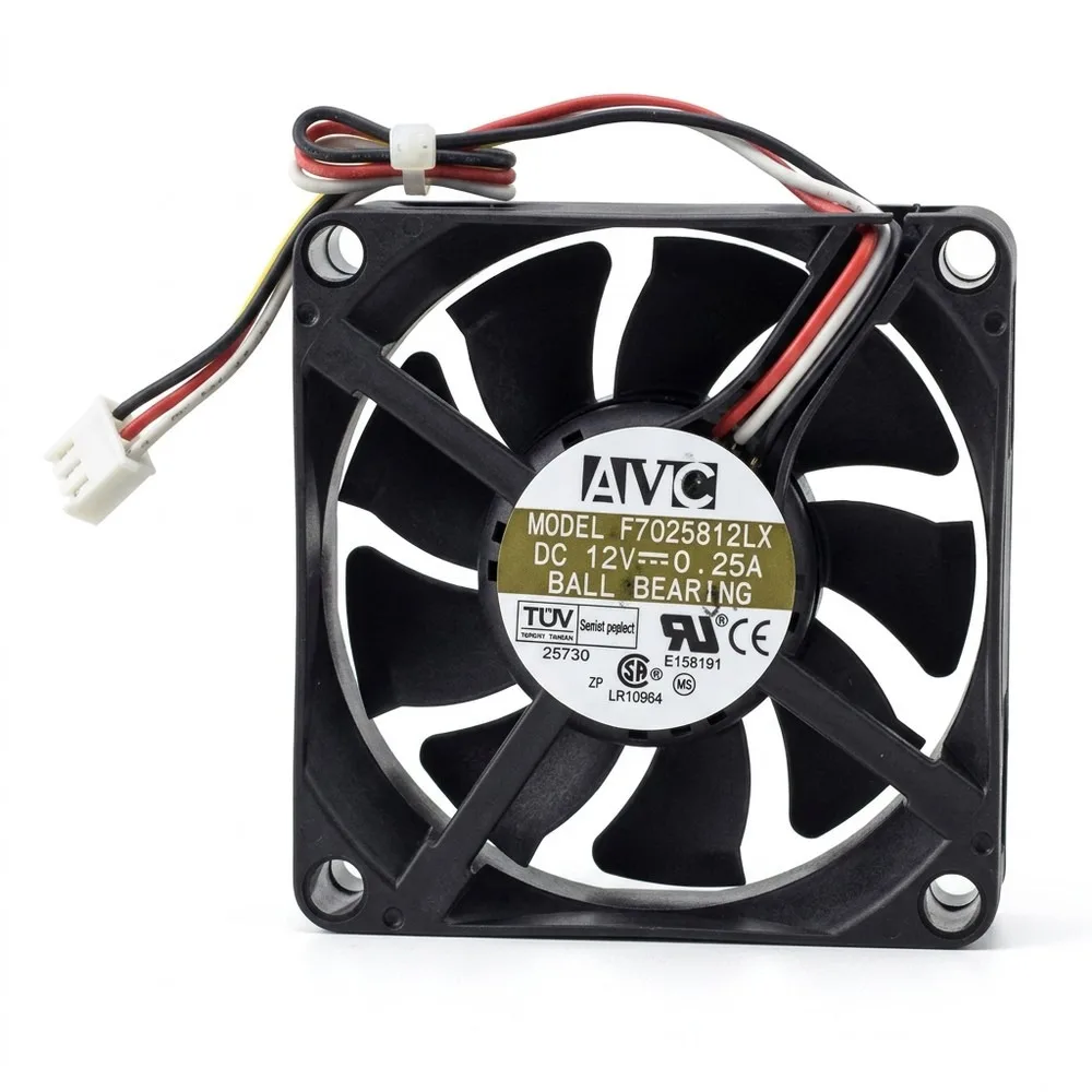For AVC F7025B12LX 7025 DC12V 0.25A 7CM 3-Pin Silent Cooling Fan
For AVC F7025B12LX 7025 DC12V 0.25A 7CM 3-Pin Silent Cooling Fan