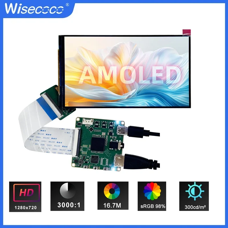 5.5' AMOLED Display HD Screen OLED 720x1280 30Pin MIPI Interface for Smart Device Manufacturing Handheld Game Console Panel
5.5' AMOLED Display HD Screen OLED 720x1280 30Pin MIPI Interface for Smart Device Manufacturing Handheld Game Console Panel