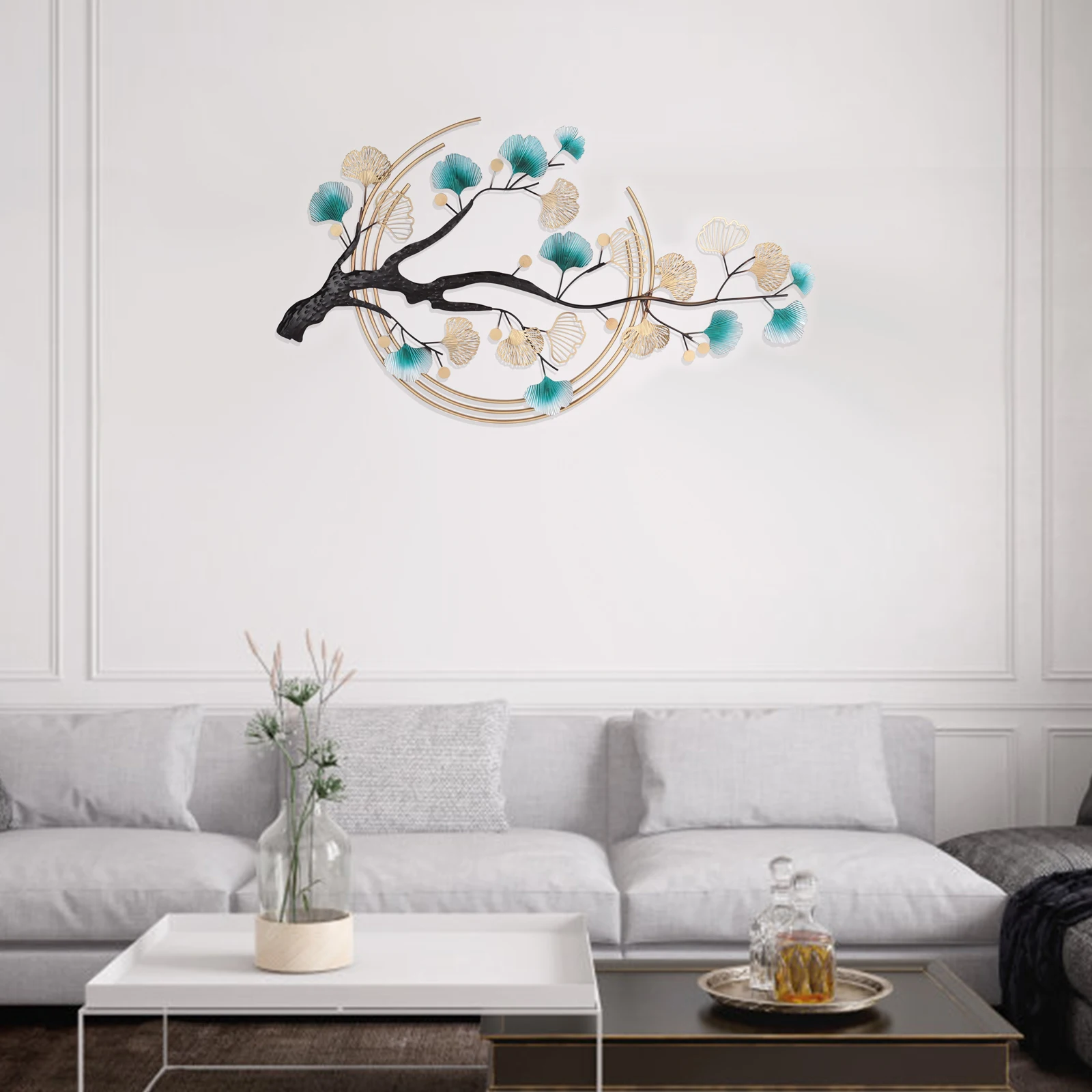 3D Golden Ginkgo Leaf Wall Hanging Decor with Frame, 43.31*26.77inch Metal Art Wall Sculpture for Living Room, Bedroom, Cafes
3D Golden Ginkgo Leaf Wall Hanging Decor with Frame, 43.31*26.77inch Metal Art Wall Sculpture for Living Room, Bedroom, Cafes