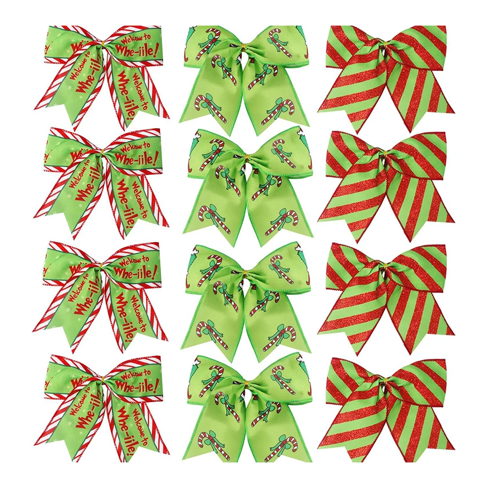 12 festive bows for Christmas and holiday decorating suitable for trees parties and outdoor celebrations with easy attachment
12 festive bows for Christmas and holiday decorating suitable for trees parties and outdoor celebrations with easy attachment