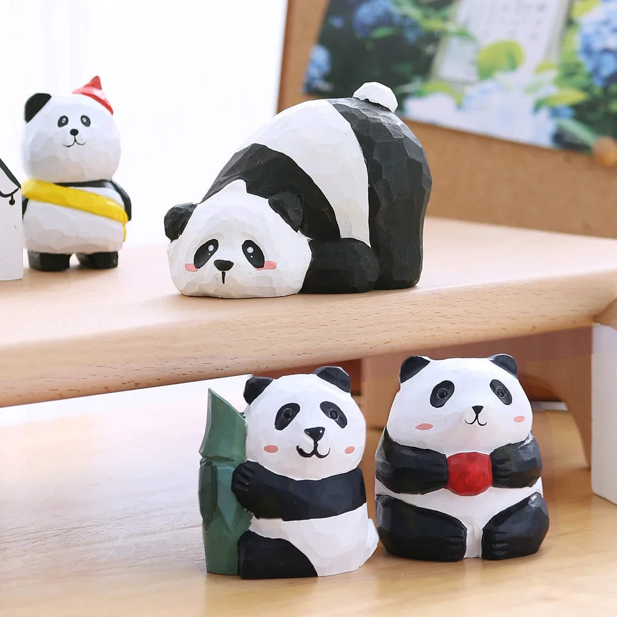 Carved wood decoration cute panda desk decoration desk wood wood carved doll creative small gift
Carved wood decoration cute panda desk decoration desk wood wood carved doll creative small gift