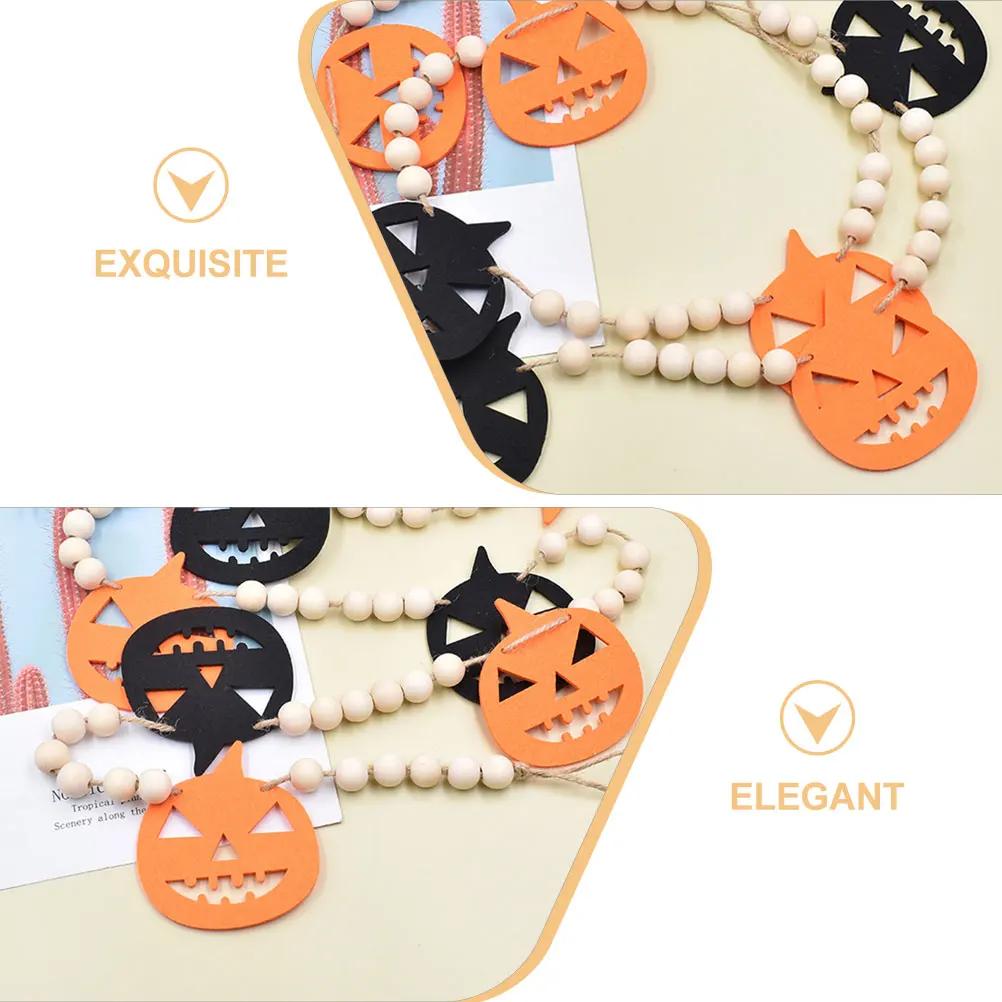 2pcs Halloween Wood Bead Garland Decorative String Home Festival Hanging Wall Rustic Ornament Classic Color Safe Usage 
2pcs Halloween Wood Bead Garland Decorative String Home Festival Hanging Wall Rustic Ornament Classic Color Safe Usage